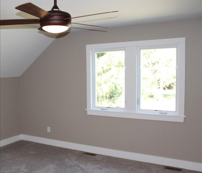 remodeled and new looking attic room