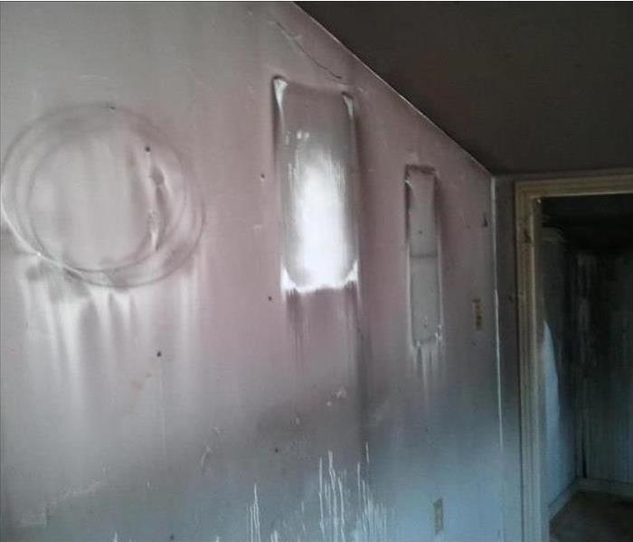 sooty covered walls